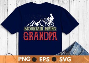 mountain biking grandpa t shirt design Retro MTB T-Shirt design vector, Mountain Biking grandpa, Retro, MTB, T-Shirt design