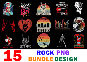 15 Rock Shirt Designs Bundle For Commercial Use Part 3, Rock T-shirt, Rock png file, Rock digital file, Rock gift, Rock download, Rock design