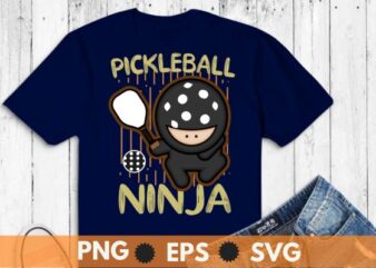 pickleball ninja t shirt, funny pickleball sports, pickleball lover girl saying t shirt design vector