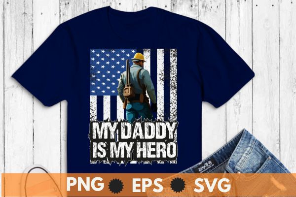 My dad is my hero funny usa flag lineman dad t shirt design vector svg, Dads Funny Electrical Lineman, electric lineman, american lineman, power lineman, lineman dad