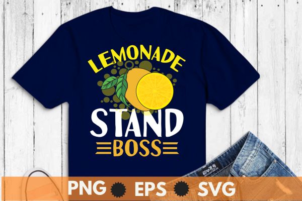 Lemonade Stand Boss gifts loves drinking lemonade Lemon Juice Gift T-Shirt design vector, Lemonade Stand Boss gifts, Lemonade loves, drinking, lemonade, Lemon Juice,