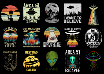 15 UFO shirt Designs Bundle For Commercial Use Part 1, UFO T-shirt, UFO png file, UFO digital file, UFO gift, UFO download, UFO design