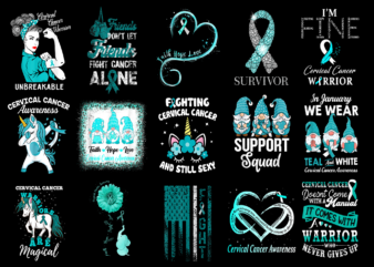 15 Cervical Cancer Awareness Shirt Designs Bundle For Commercial Use Part 3, Cervical Cancer Awareness T-shirt, Cervical Cancer Awareness png file, Cervical Cancer Awareness digital file, Cervical Cancer Awareness gift,