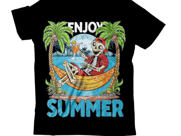 Enjoy summer t-shirt design, enjoy summer vector on sale, summer t-shirt design, summer vector t-shirt design, vector for t-shirt bundle , hello summer t-shirt design, hello summer svg cut file,