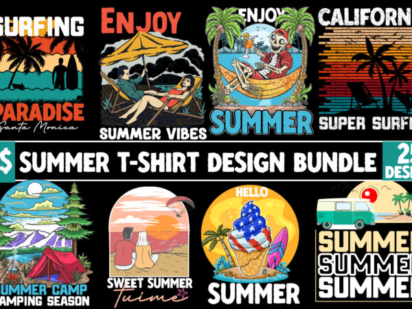 Summer t-shirt design bundle,summer vector t-shirt design bundle,summer mega t-shirt bundle, summer camp summer season t-shirt design, summer camp summer season vector t-shirt design on sale, summer t-shirt design, summer