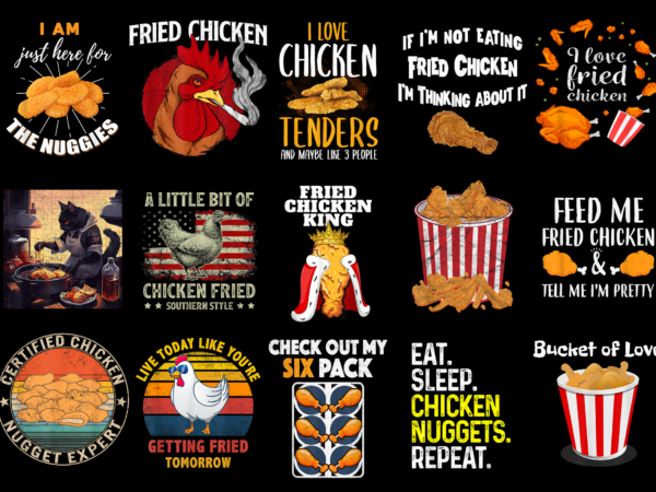 15 fried chicken day shirt designs bundle for commercial use part 2, fried chicken day t-shirt, fried chicken day png file, fried chicken day digital file, fried chicken day gift,