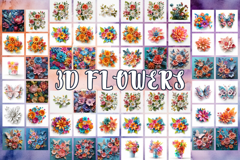 Flowers, 3D Rendering, 3D Illustrations, Garden Flowers, Graphic Art, Flower Floral Art, High Resolution Images, Flower Images, 3D Flower Illustrations, Digital Illustrations, Sofs Designs, 3D Tumbler, 3D Tumbler Sublimation, 3D