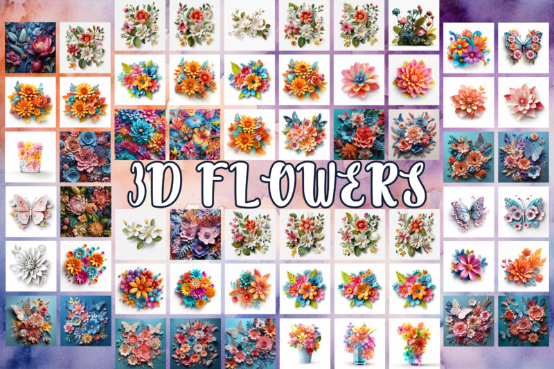 Flowers, 3D Rendering, 3D Illustrations, Garden Flowers, Graphic Art, Flower Floral Art, High Resolution Images, Flower Images, 3D Flower Illustrations, Digital Illustrations, Sofs Designs, 3D Tumbler, 3D Tumbler Sublimation, 3D