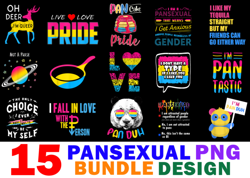 15 Pansexual Shirt Designs Bundle For Commercial Use Part 2, Pansexual T-shirt, Pansexual png file, Pansexual digital file, Pansexual gift, Pansexual download, Pansexual design