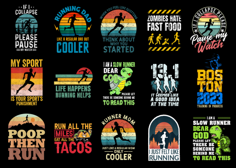 15 Marathon Shirt Designs Bundle For Commercial Use Part 2, Marathon T-shirt, Marathon png file, Marathon digital file, Marathon gift, Marathon download, Marathon design