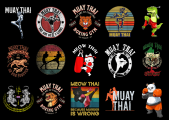 15 Muay Thai Shirt Designs Bundle For Commercial Use Part 2, Muay Thai T-shirt, Muay Thai png file, Muay Thai digital file, Muay Thai gift, Muay Thai download, Muay Thai design