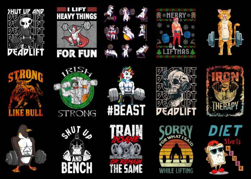 15 Powerlifting Shirt Designs Bundle For Commercial Use Part 2, Powerlifting T-shirt, Powerlifting png file, Powerlifting digital file, Powerlifting gift, Powerlifting download, Powerlifting design