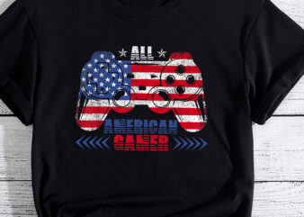 4th July All American Gamer Patriot Men Boys Kids Teen Youth PC