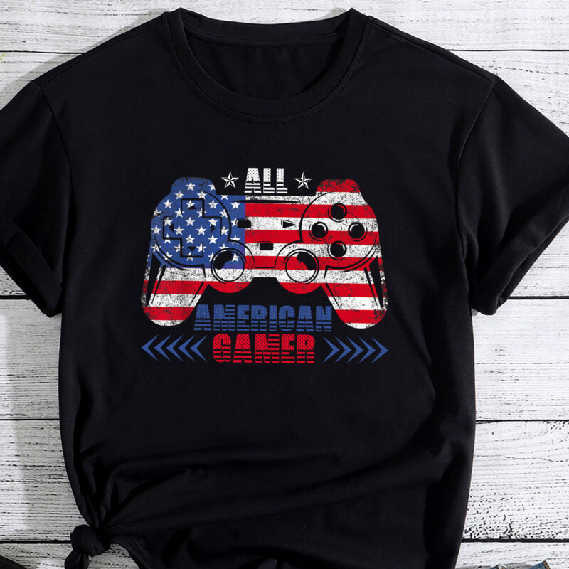 4th July All American Gamer Patriot Men Boys Kids Teen Youth PC