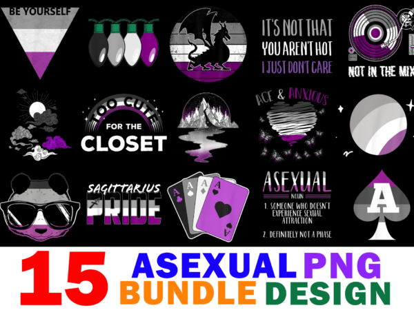 15 asexual shirt designs bundle for commercial use part 2, asexual t-shirt, asexual png file, asexual digital file, asexual gift, asexual download, asexual design