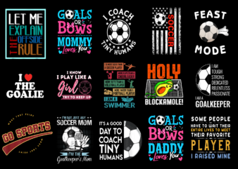 15 Soccer Shirt Designs Bundle For Commercial Use Part 2, Soccer T-shirt, Soccer png file, Soccer digital file, Soccer gift, Soccer download, Soccer design