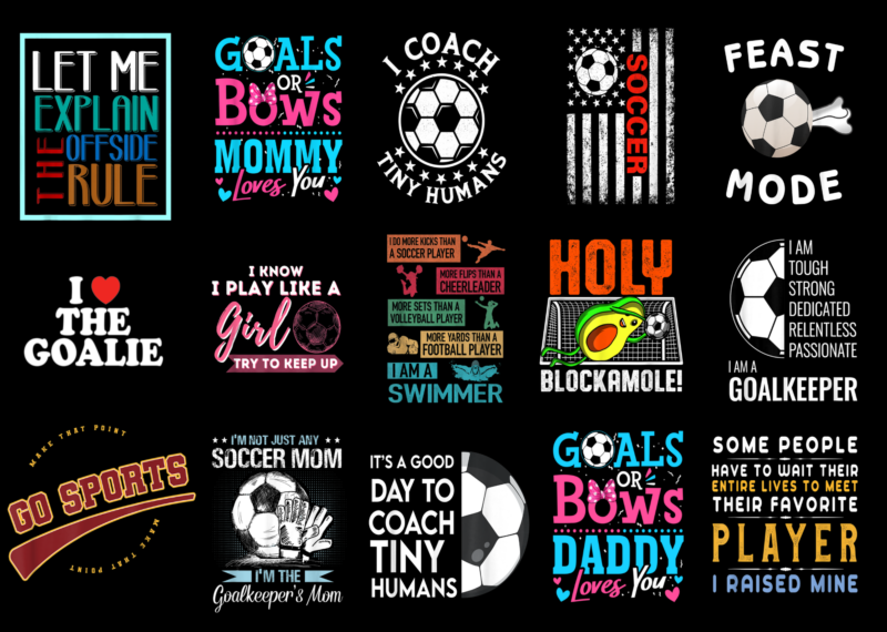 15 Soccer Shirt Designs Bundle For Commercial Use Part 2, Soccer T-shirt, Soccer png file, Soccer digital file, Soccer gift, Soccer download, Soccer design