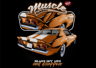 Earthen Velocity: The Brown Muscle Car Vector Illustration