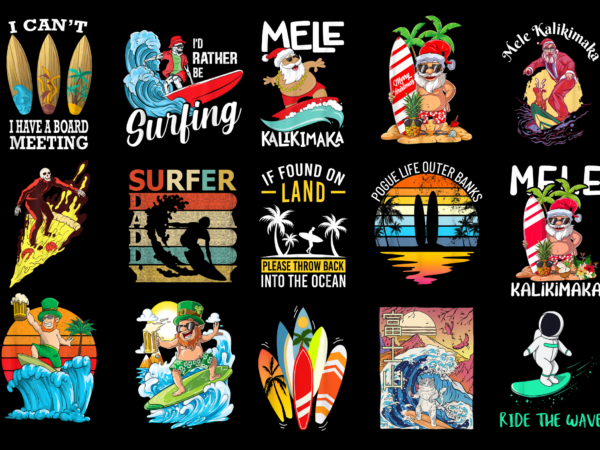 15 surfing shirt designs bundle for commercial use part 2, surfing t-shirt, surfing png file, surfing digital file, surfing gift, surfing download, surfing design