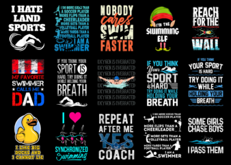 15 Swimming Shirt Designs Bundle For Commercial Use Part 2, Swimming T-shirt, Swimming png file, Swimming digital file, Swimming gift, Swimming download, Swimming design