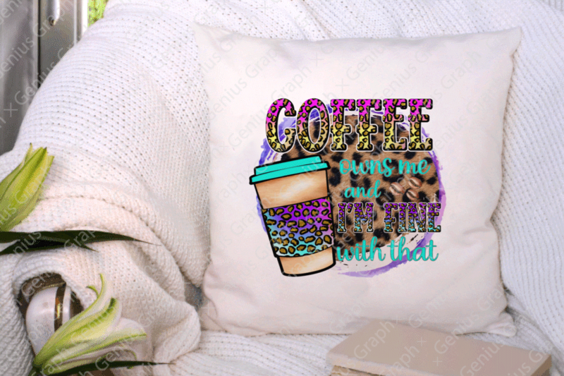Coffee Sublimation PNG Bundle 12 Designs | Coffee PNG Bundle | Funny Coffee Mom Designs for Sublimation and Print | Caffeine Colorful Leopard Print Bundle