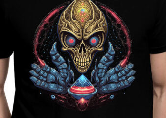 Alien magic stone t shirt design graphic, best seller Alien t shirt design, Alien gift png file