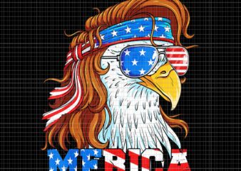 Merica Eagle Mullet 4th Of July American Flag Usa Patriotic Png, Merica Eagle Mullet Png, Eagle Mullet 4th Of July Png
