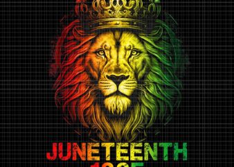 1865 Juneteenth Celebrate Lion African American Freedom Day Png, Lion Juneteenth Png, 1865 Juneteenth Png