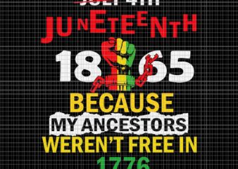 July 4th Juneteenth 1865 Because My Ancestors Weren’t Free In 1776 Svg, Juneteenth 1865 Svg, Juneteenth Day Svg vector clipart