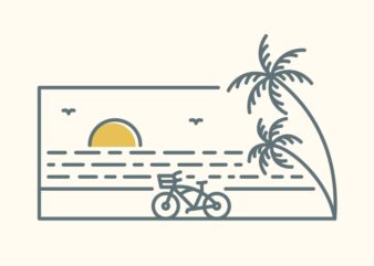 Bike to the Beach t shirt template