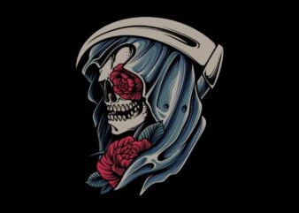Death Flower t shirt vector illustration