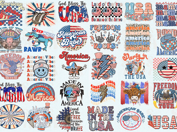 4th of july t-shirt designs bundle