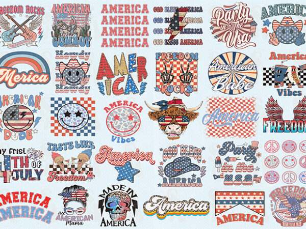 4th of july t-shirt designs bundle