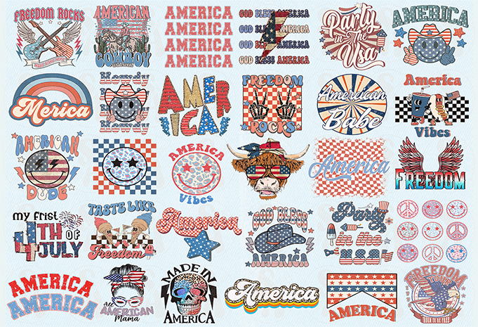 4th of july T-shirt designs Bundle