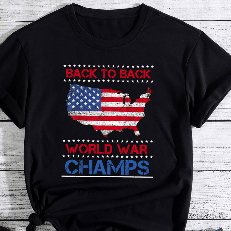 Back-To-Back World War Champs US Flag 4th Of July PC