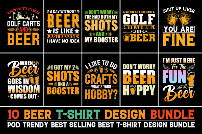 Beer T-Shirt Design Bundle