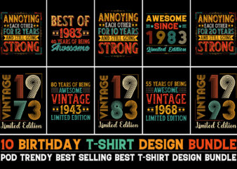 Birthday T-Shirt Design Bundle