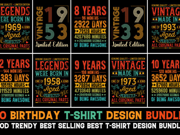 Birthday t-shirt design bundle Birthday t-shirt design bundle
