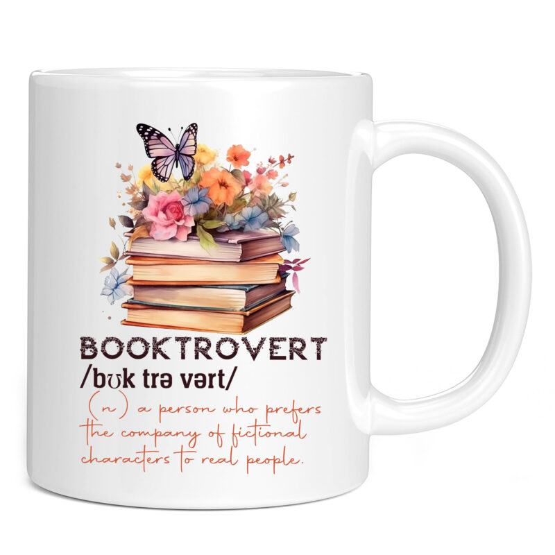 Booktrovert Book Lovers with Flowers Women Gift PC