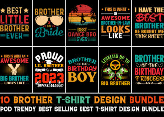 Brother T-Shirt Design Bundle