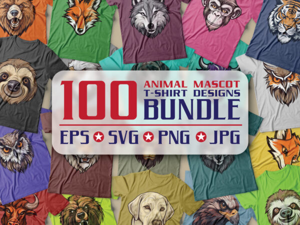 Animal mascot t-shirts bundle Animal mascot t-shirts bundle