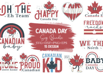 Canada Day Svg Bundle SVG,DXF,EPS,PNG
