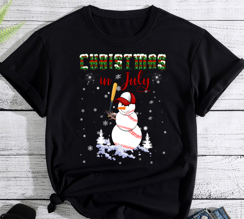Christmas in july For Baseball Fan Snowman, Snowman Baseball PC