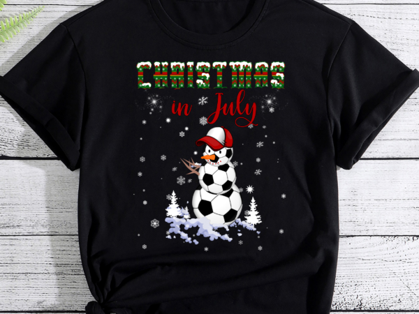 Christmas in july for soccer fan snowman, snowman soccer pc t shirt vector file