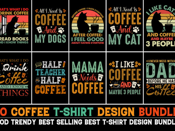 Coffee t-shirt design bundle