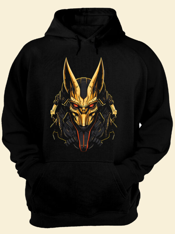 4 PNG Bundle Design Anubis Head Mecha Cyberpunk Style T-Shirt Vector