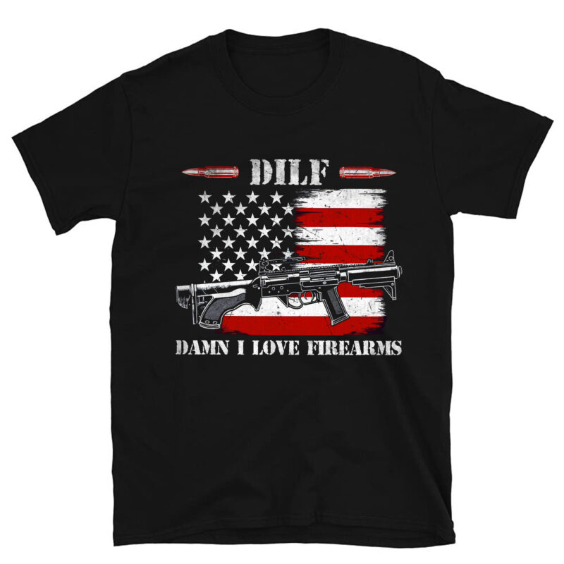 DILF – Damn I Love Firearms Vintage Gun American Flag PC