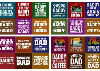 Dad Daddy T-Shirt Design Bundle