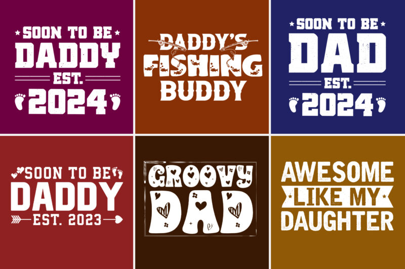 Dad Daddy T-Shirt Design Bundle