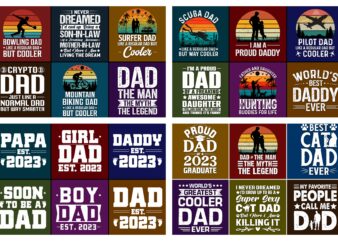 Dad Papa Daddy T-Shirt Design Bundle